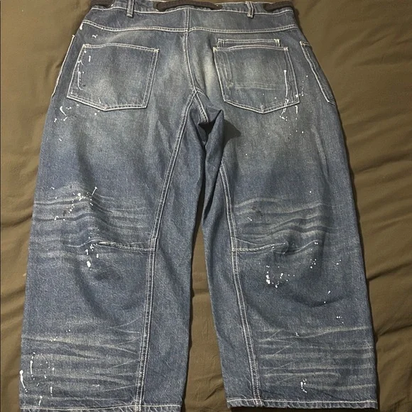 We The Free Moxie Dark Blue Wide Leg Jeans - Picture 9 of 13